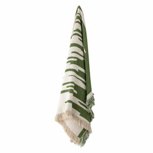 Bloomingville Recycled Cotton Haxby Throw Green